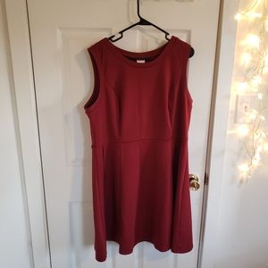 Maroon sleeveless dress